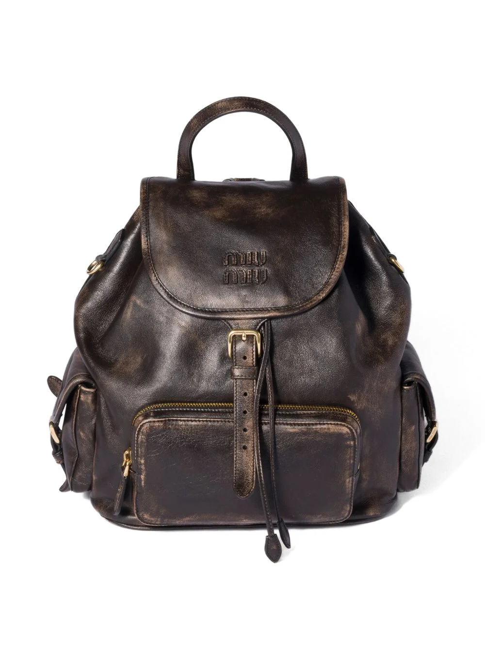 large leather backpack - 1