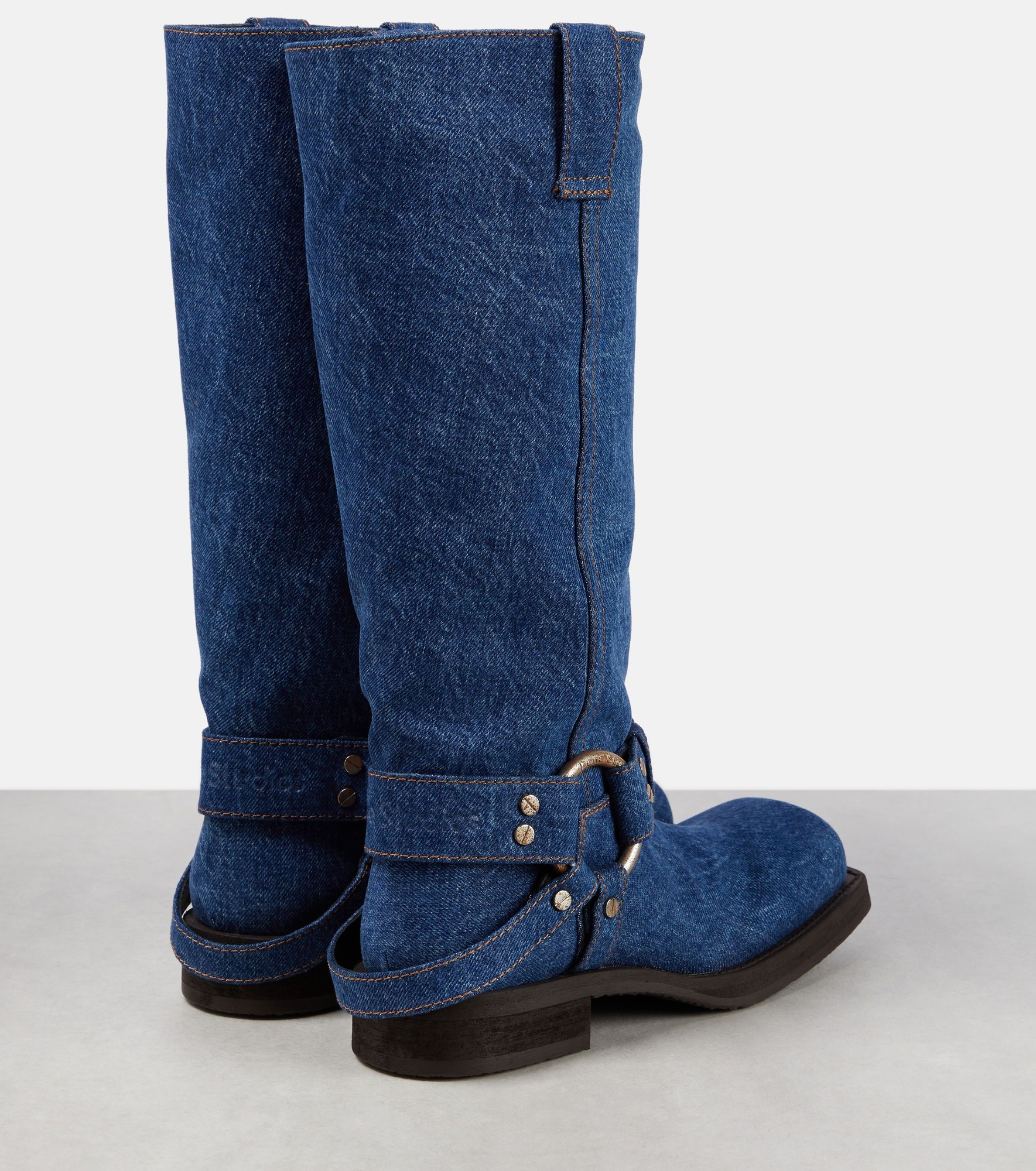 Balius denim knee-high boots - 3
