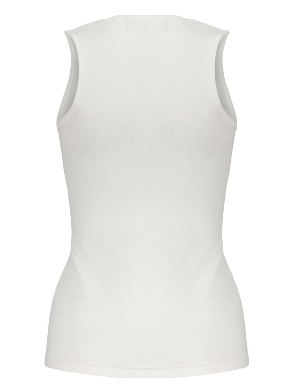 ribbed-trim tank top - 2