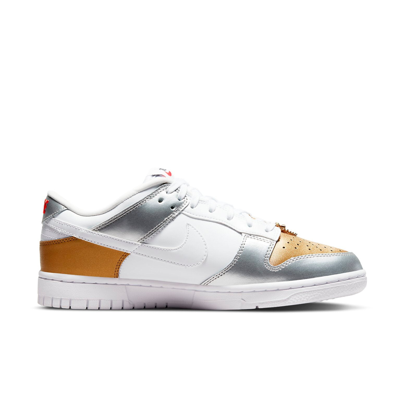 (WMNS) Nike Dunk Low SE 'Silver Gold Metallic' DH4403-700 - 2