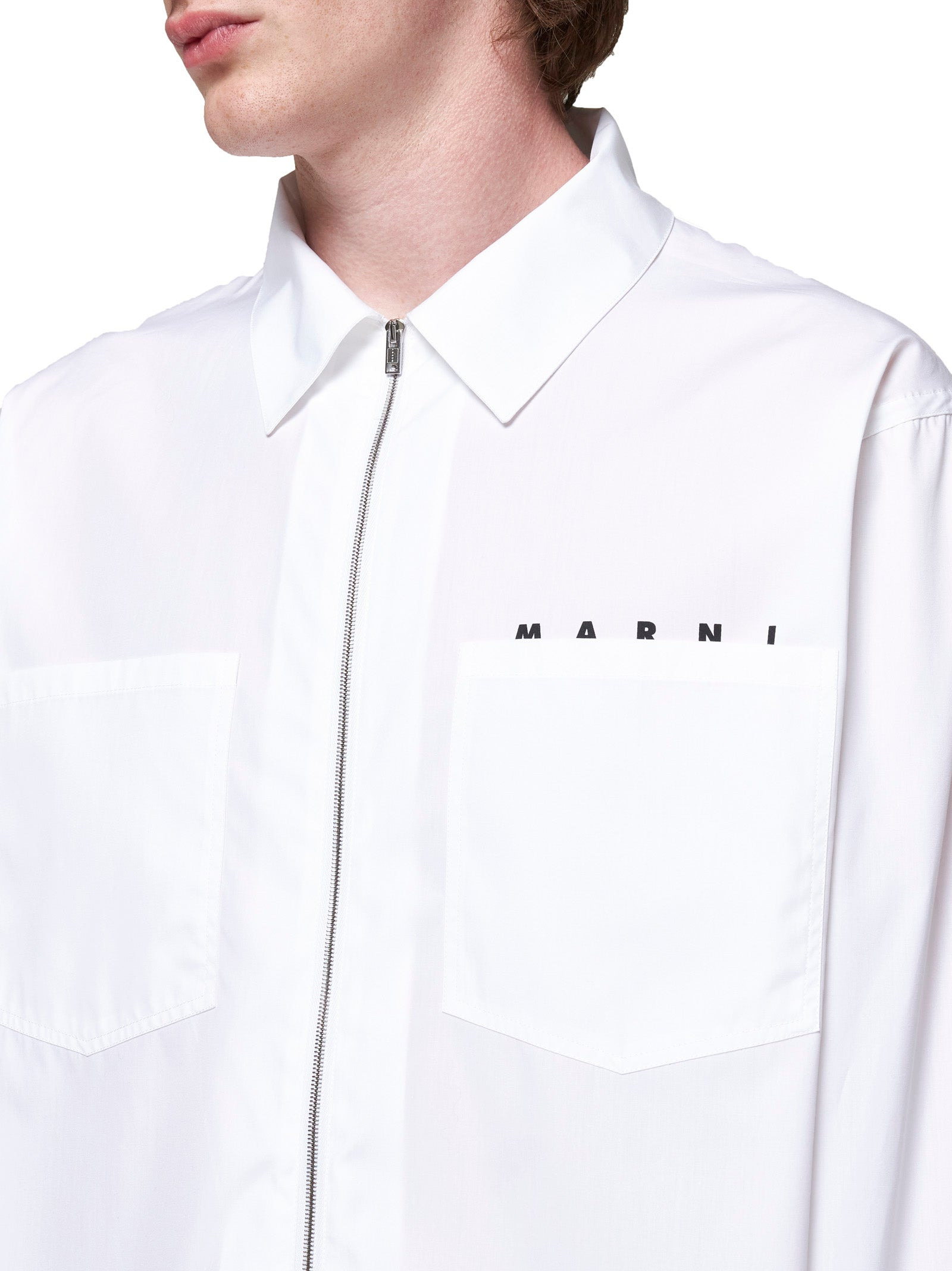 Zip-up cotton shirt - 5