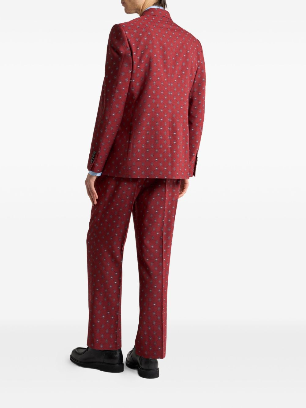 double-breasted jacquard blazer - 3