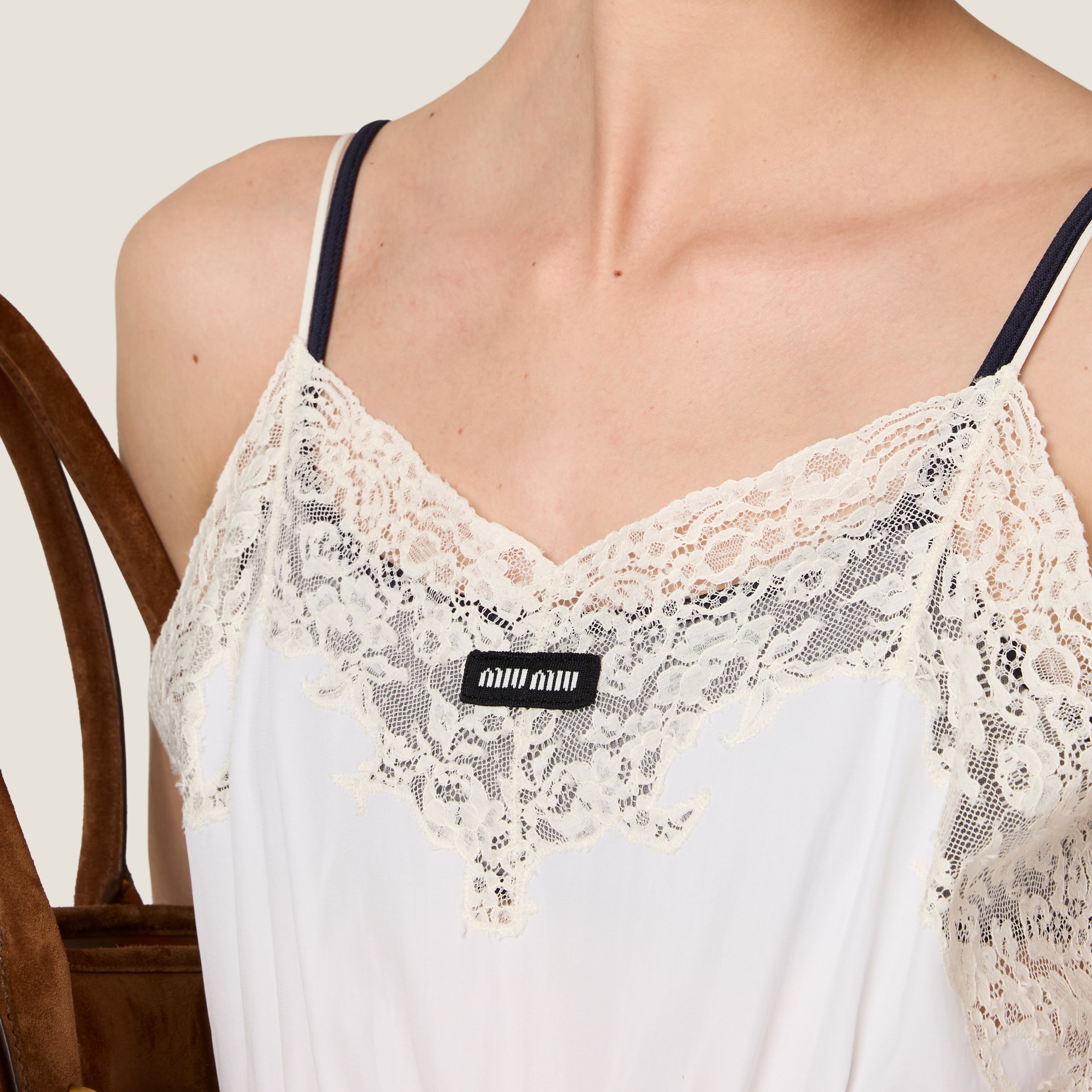 Poplin and lace dress - 5
