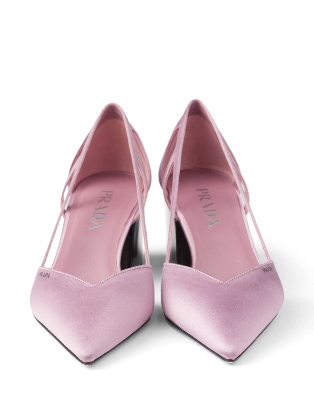 55mm satin cut-out pumps - 5