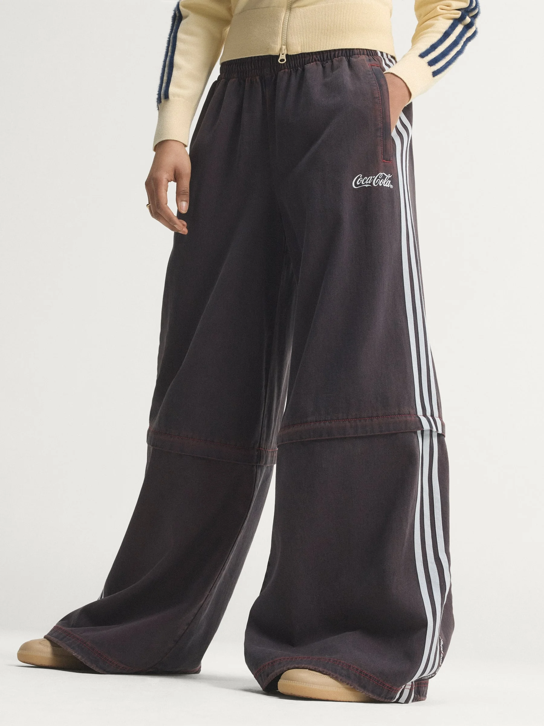ADIDAS X COCA-COLA ADILENIUM FIREBIRD DENIM TRACK PANTS - 1