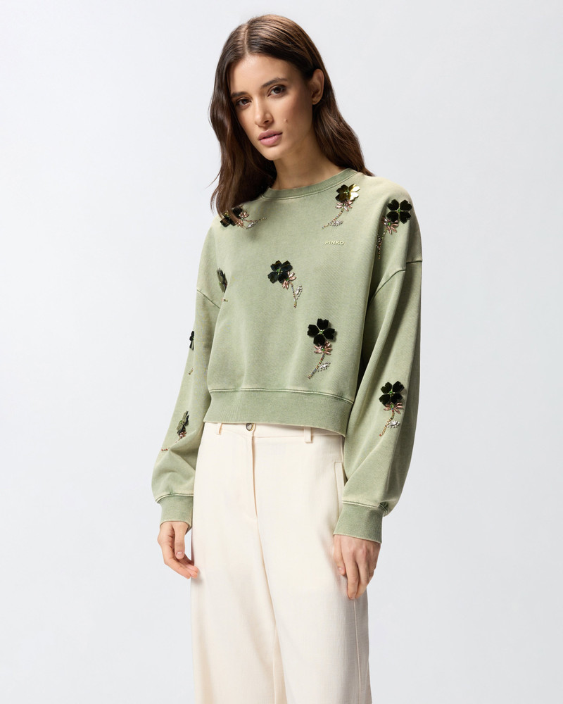 SWEATSHIRT WITH JEWEL FLOWERS 3