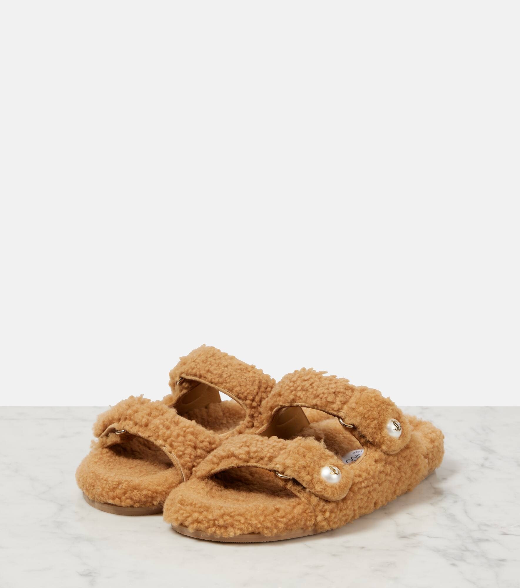 Fayence shearling sandals - 4