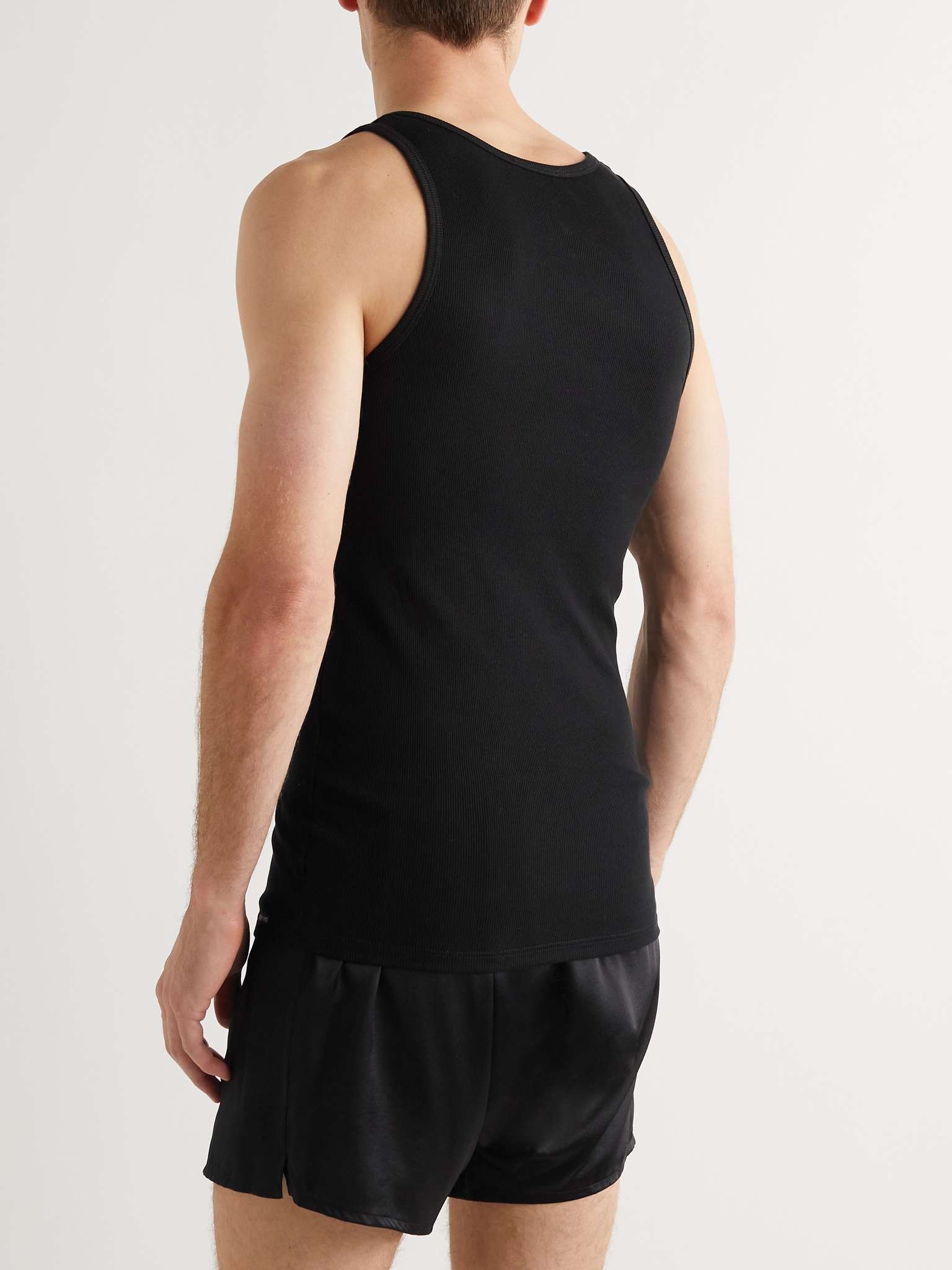 Ribbed Cotton and Modal-Blend Tank Top - 3