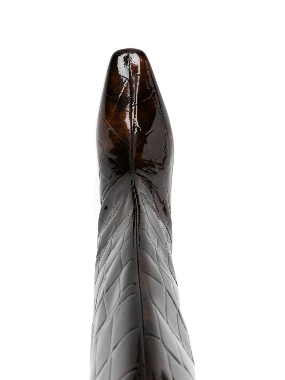 55mm Taliah crocodile-effect knee-high boots - 4