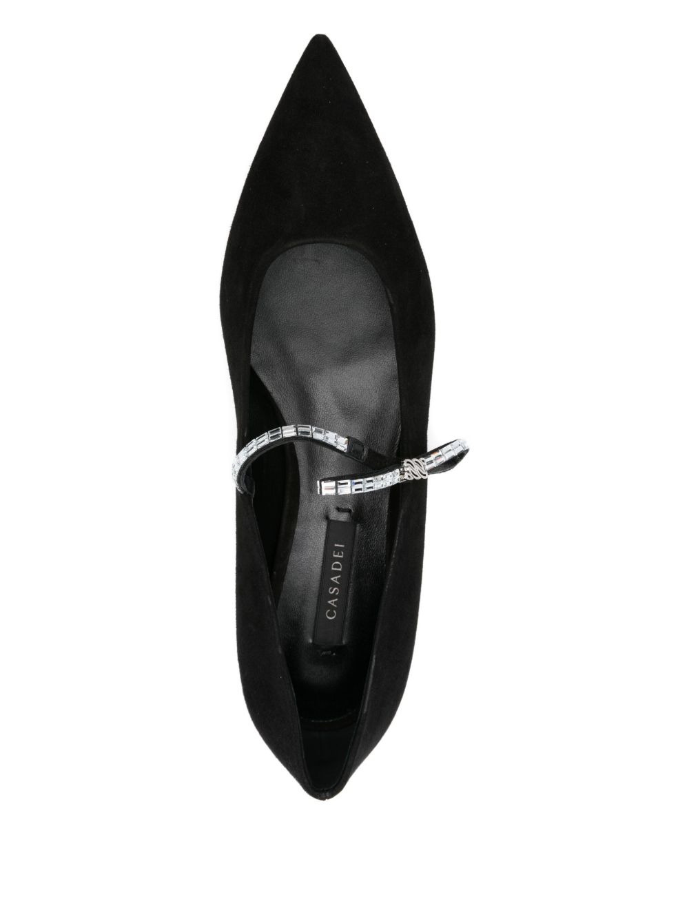 embellished pointed-toe flat pumps - 4