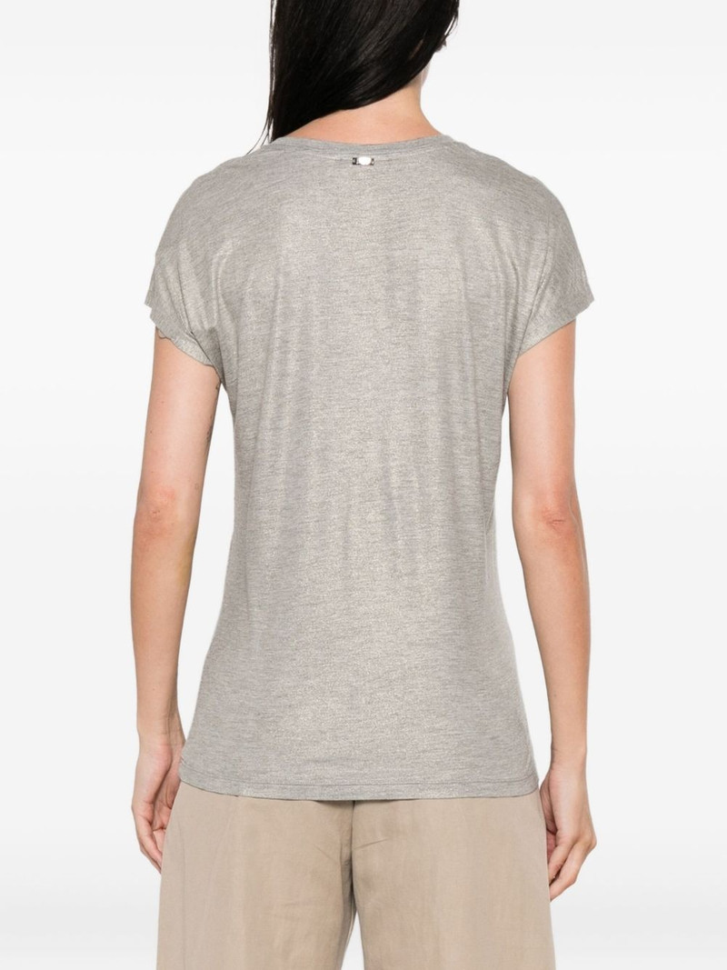 metallic v-neck tee 4