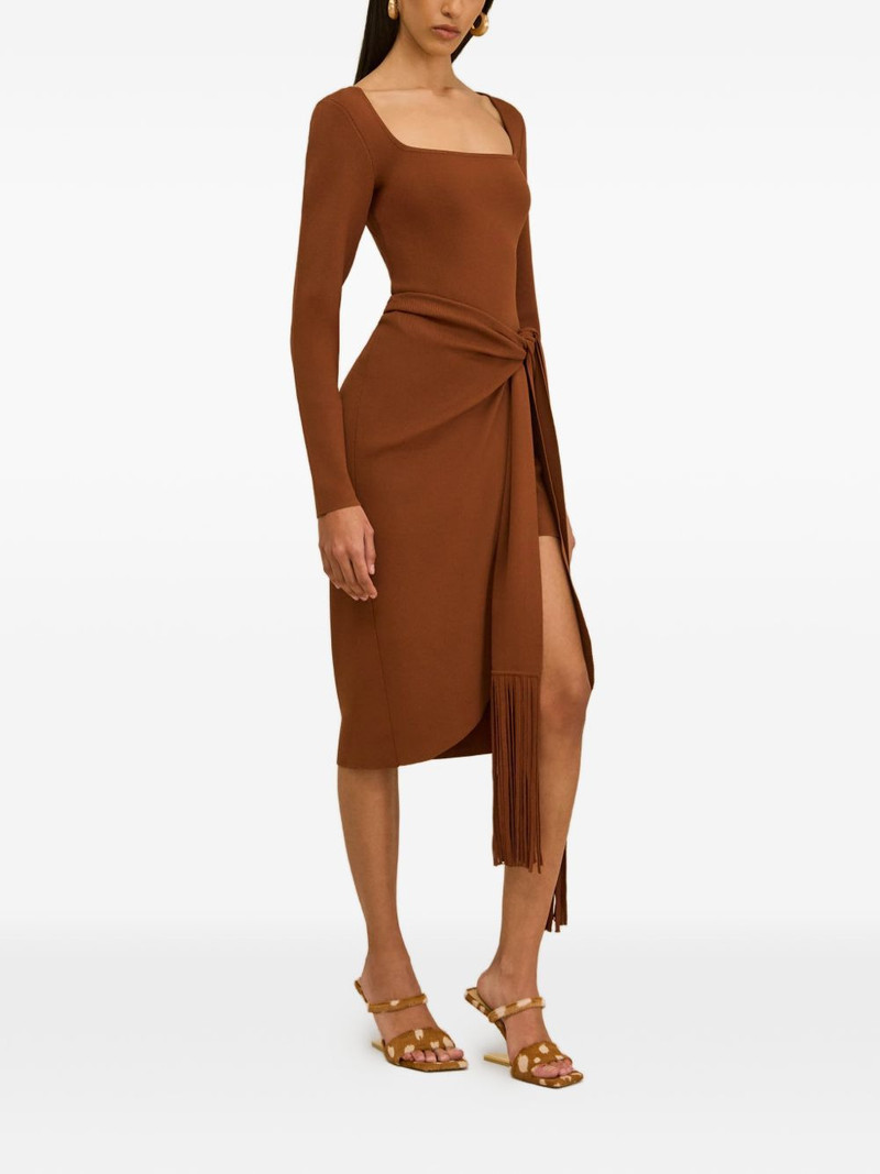 Cult Gaia Lera fringed midi dress outlook