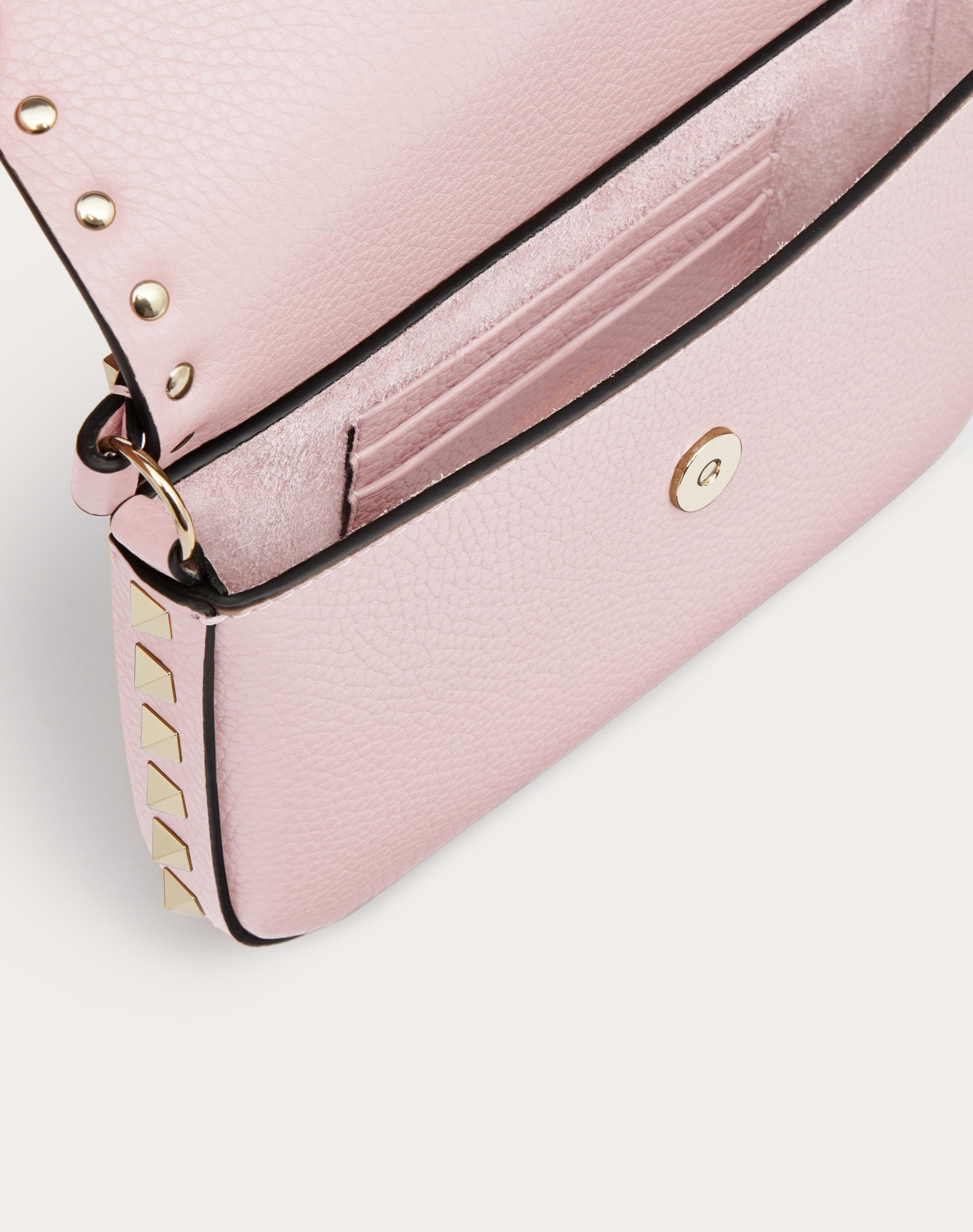 ROCKSTUD GRAINY CALFSKIN POUCH - 4