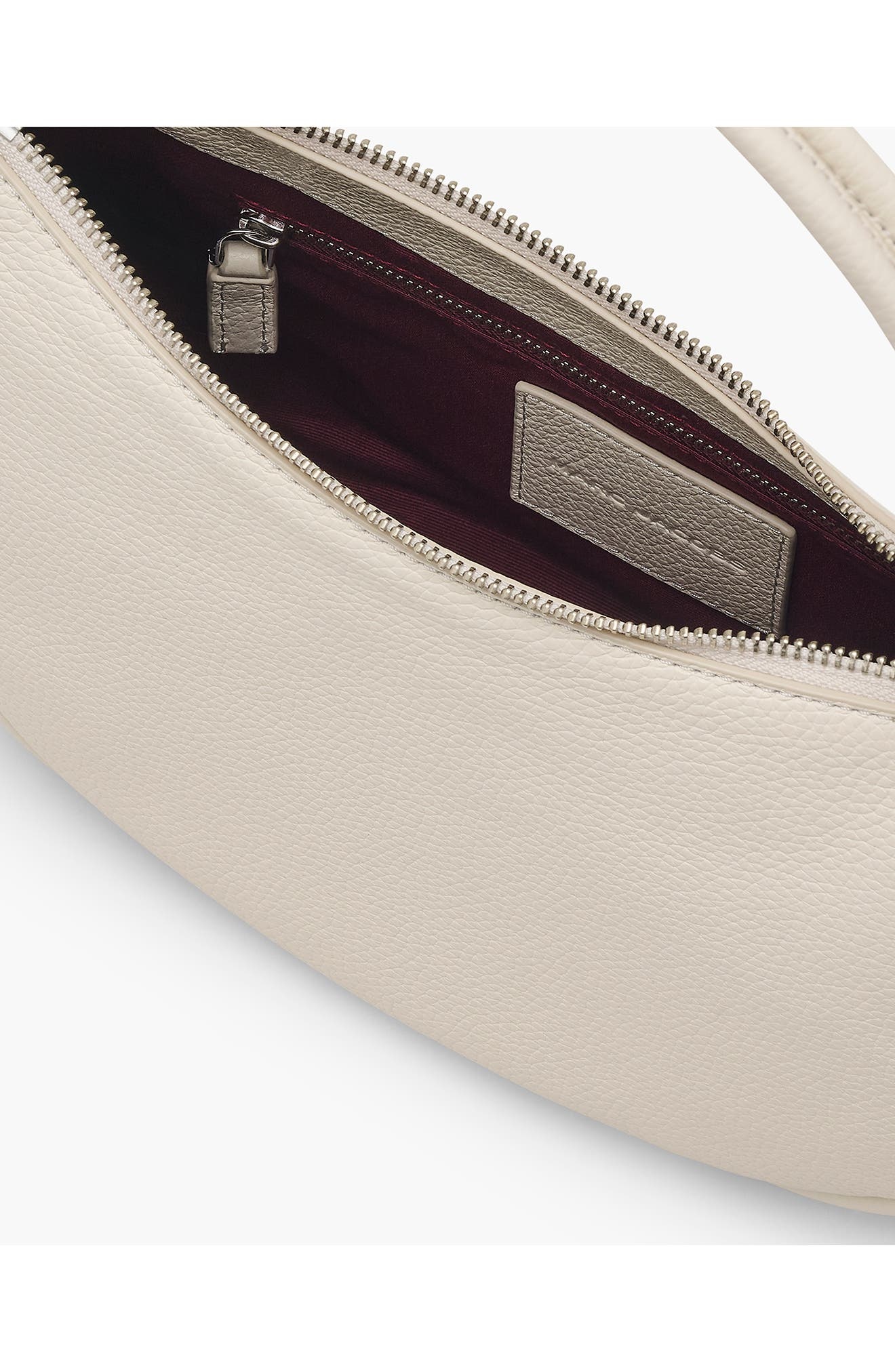 Marc Jacobs The Crescent Leather Shoulder Bag in Cloud White at Nordstrom - 5