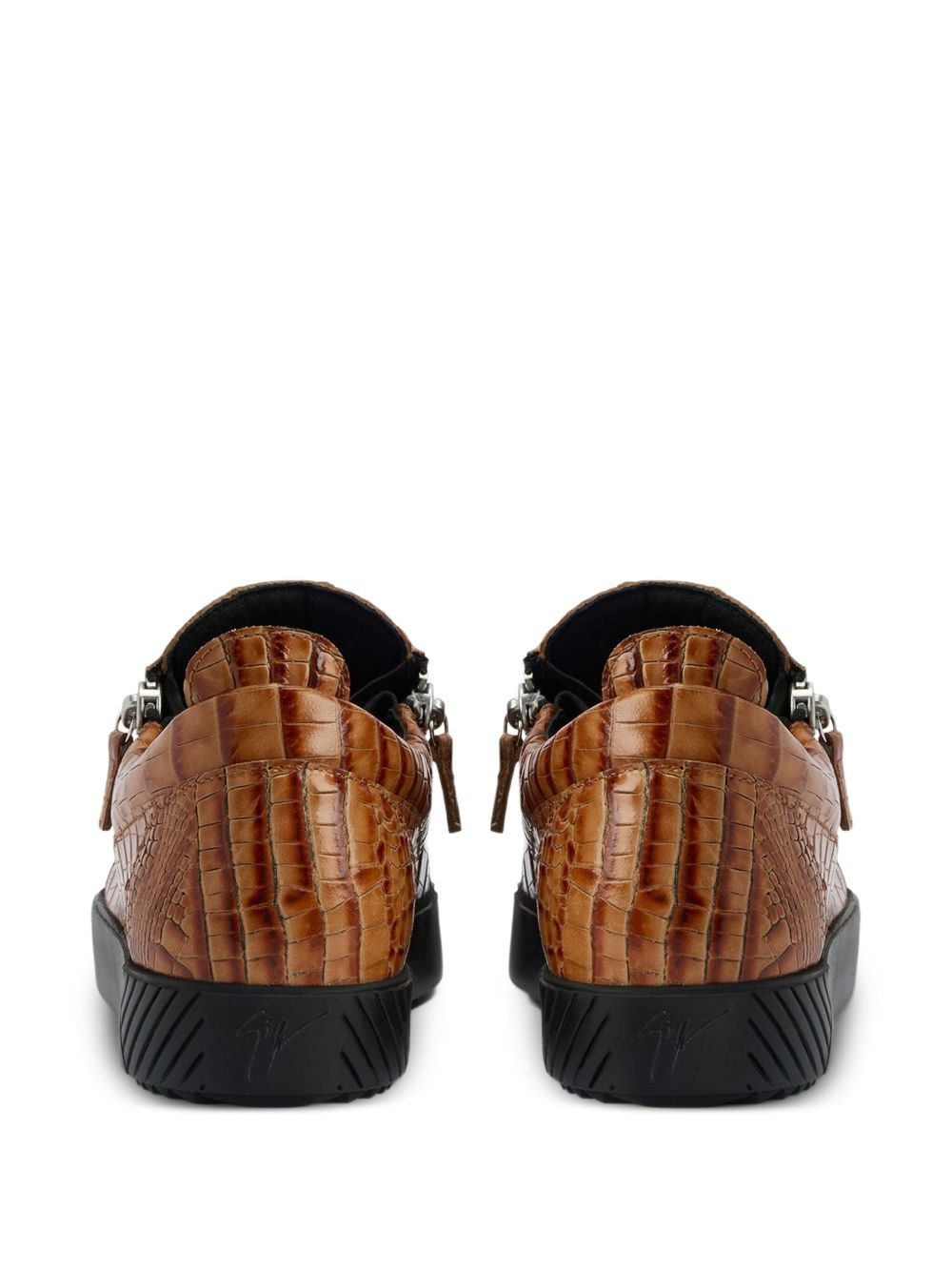 Frankie crocodile-effect sneakers - 3
