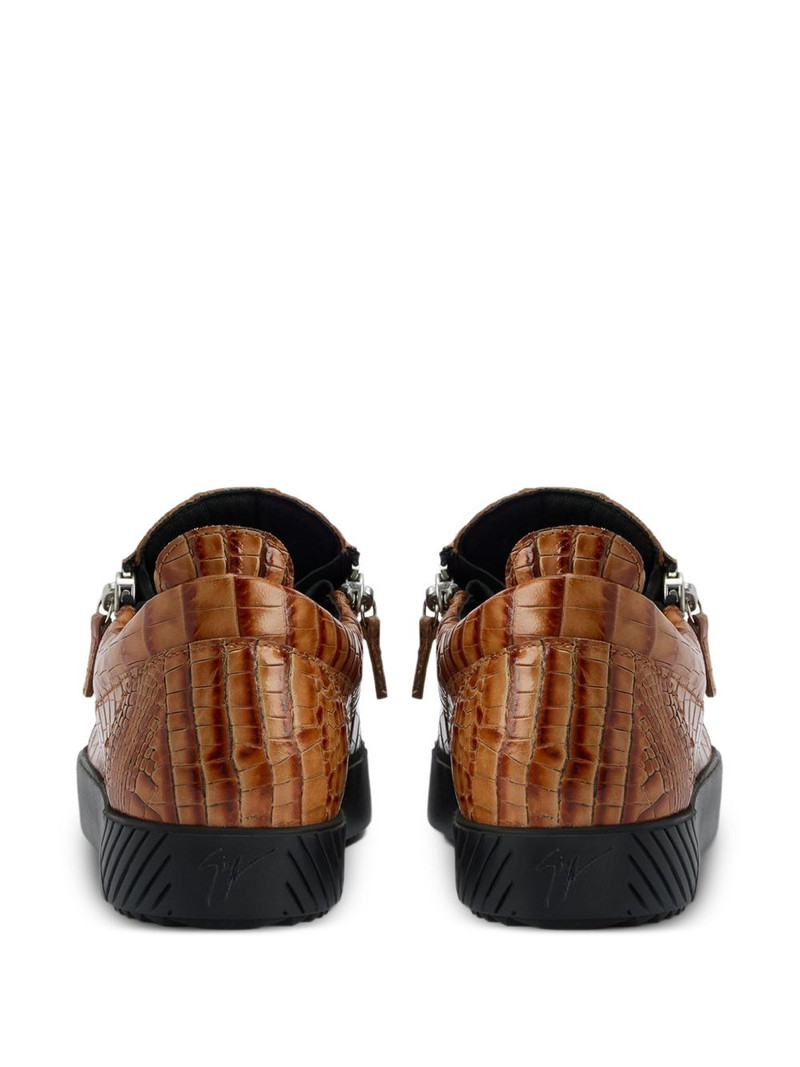 Frankie crocodile-effect sneakers 3