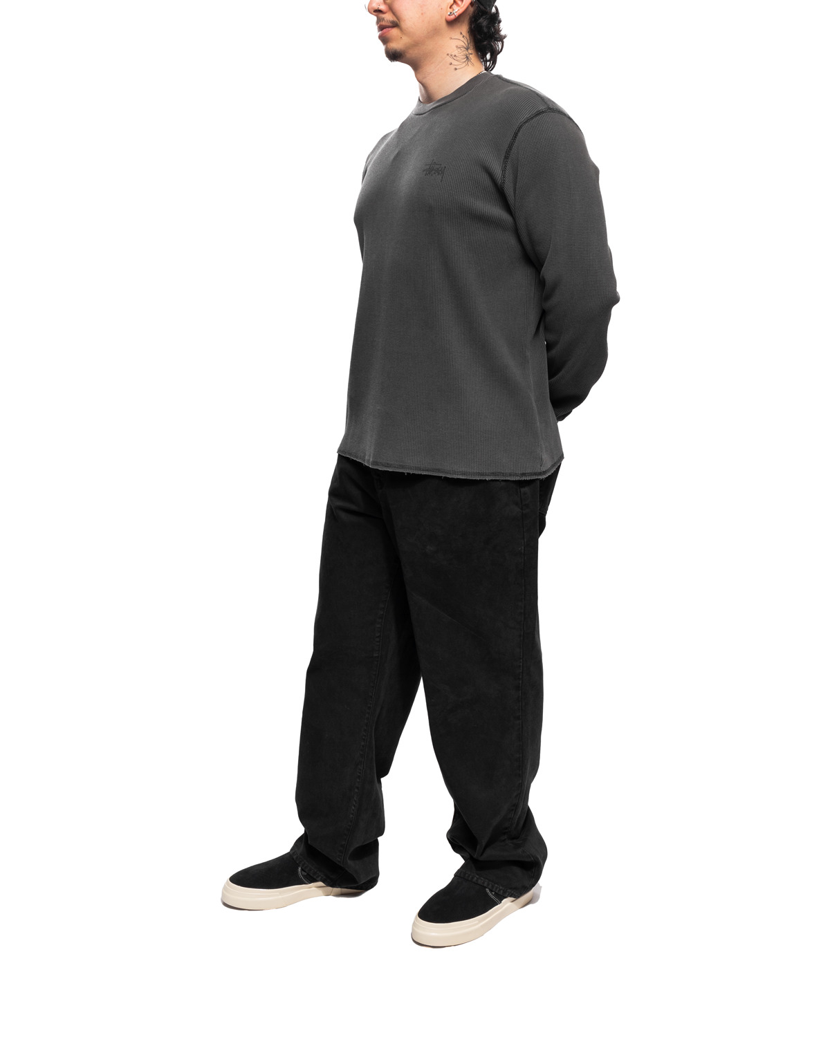 ★24SS 最新作★STUSSY BASIC STOCK LS THERMAL Stüssy: Men's Basic Stock Ls Thermal (Olive) | DSMNY E-SHOP