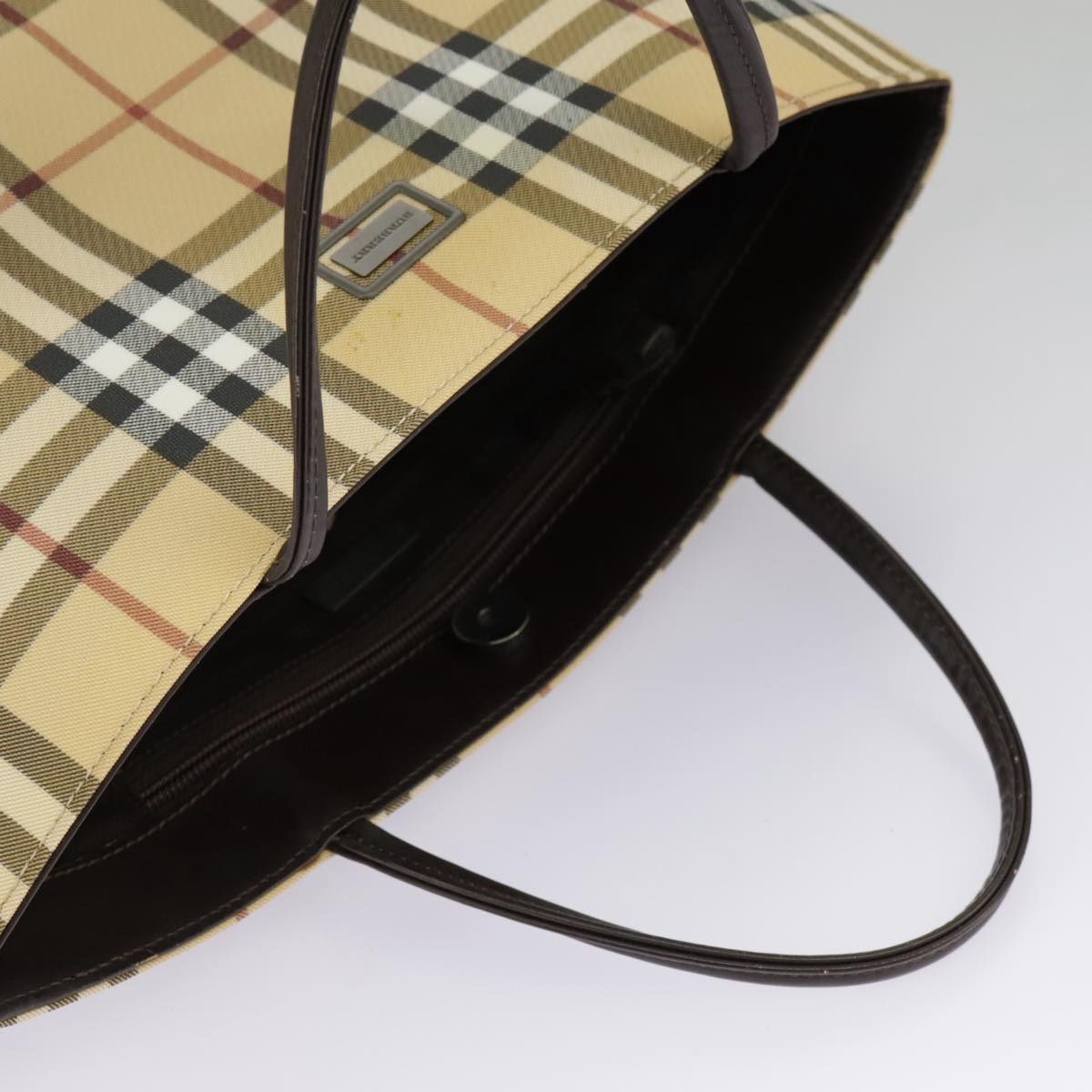 Burberry Nova Check Tote Bag Pvc Beige - 6