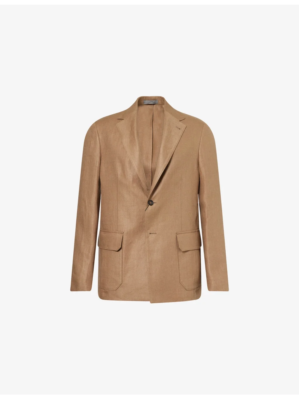 Single-Breasted Formal Linen Jacket - 1