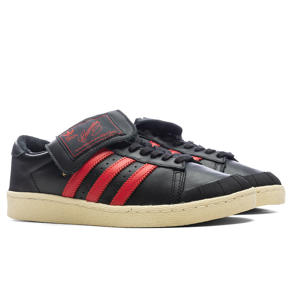ADIDAS ORIGINALS X WILLY CHAVARRIA JABBAR LOW - CORE BLACK/RED - 2