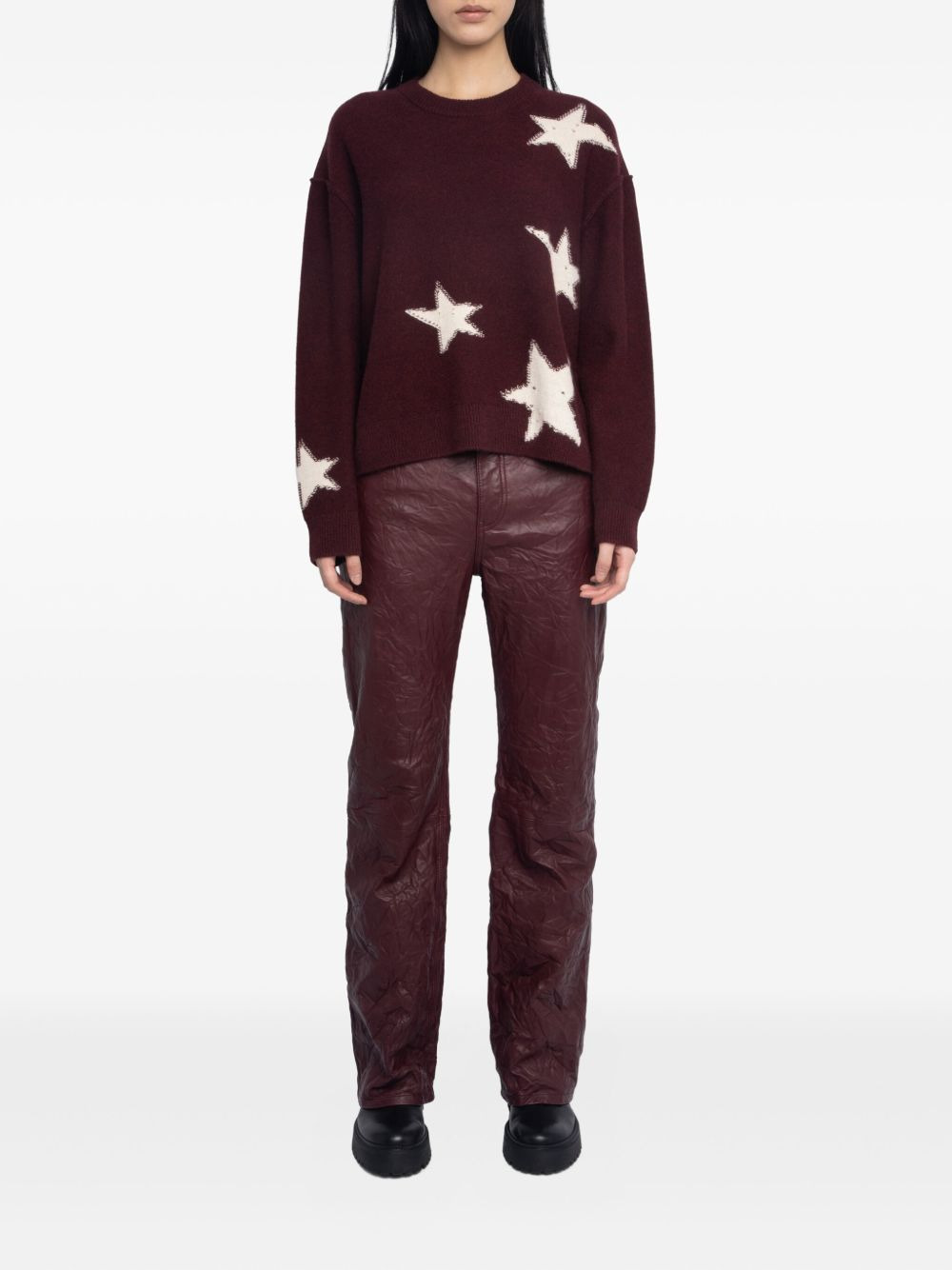 star-pattern cashmere jumper - 2