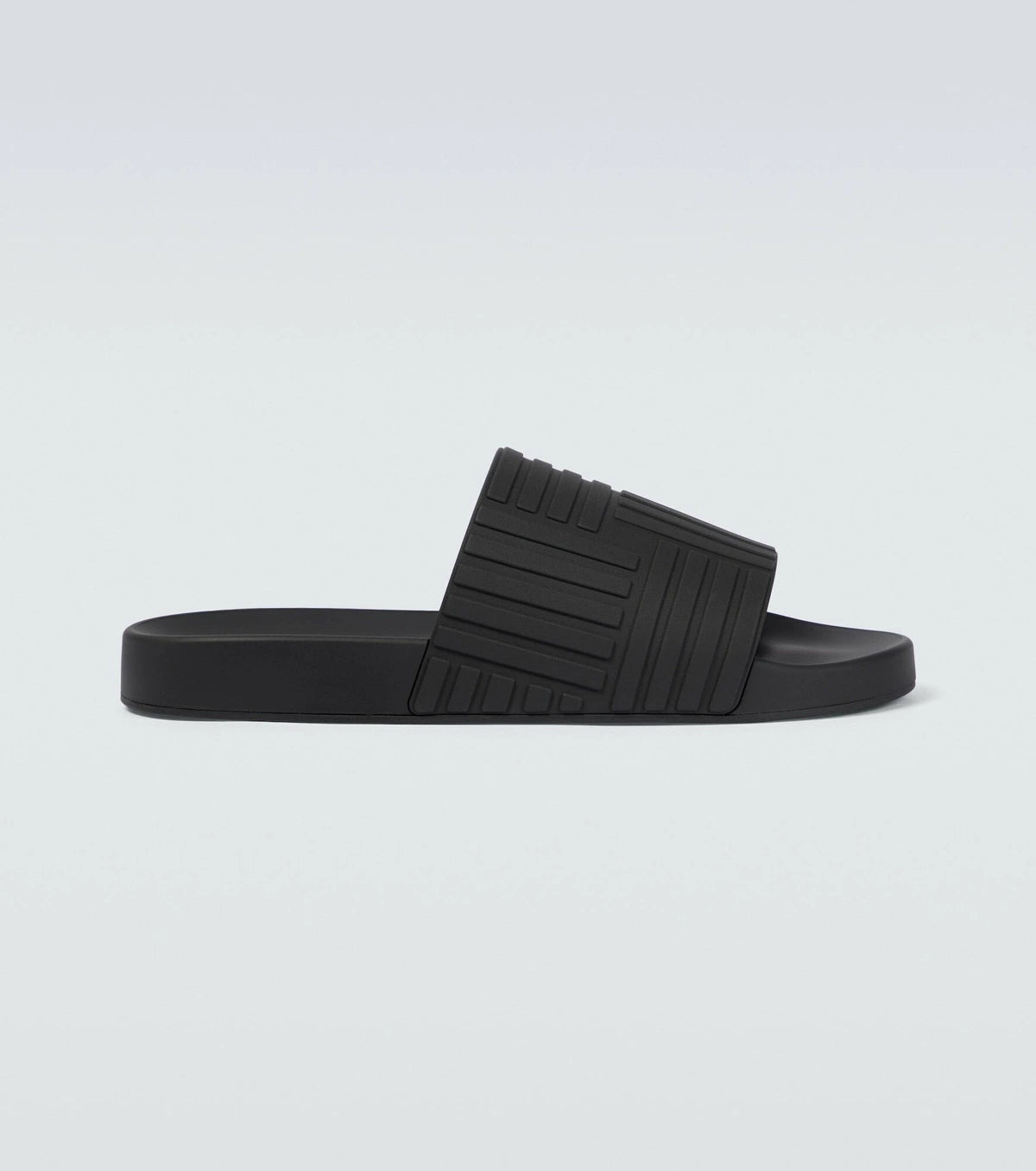 Embossed Rubber Slides 'Black' - 5