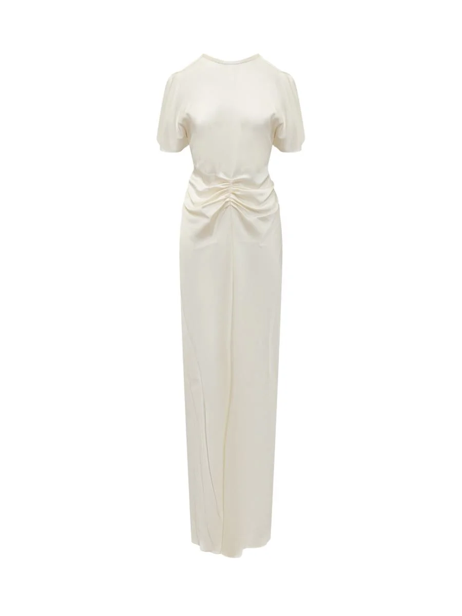Victoria Beckham Long Dress With Draping On Waistline - 1