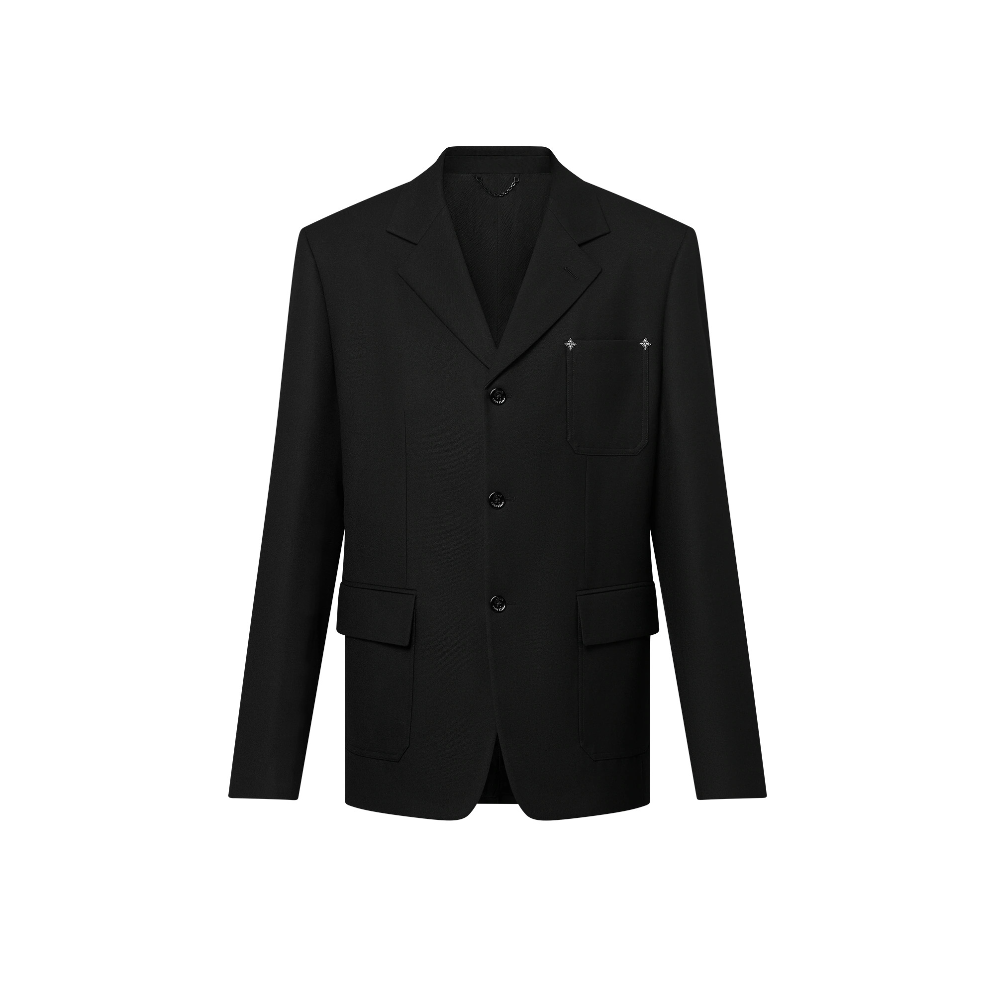 Tailored Single-Breasted Wool Jacket - 1