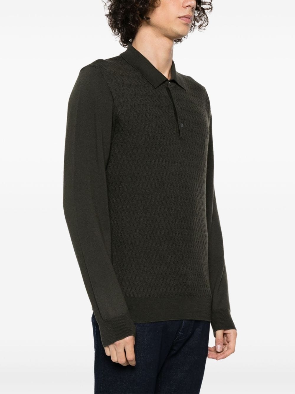 virgin wool polo shirt - 3