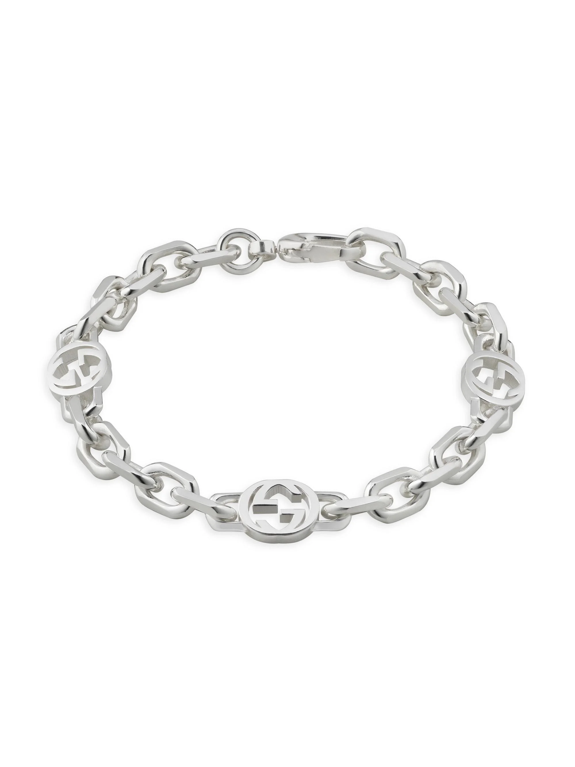 Women's Interlocking G Sterling Silver Bracelet - Silver - 1