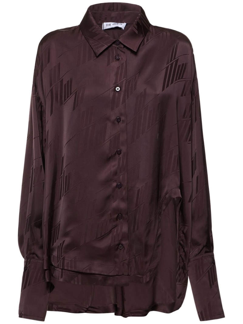 【関税込み】THE ATTICO KOTA SHIRT IN JACQUARD SATIN THE ATTICO - Kota Jacquard Satin Open Back Shirt The Attico