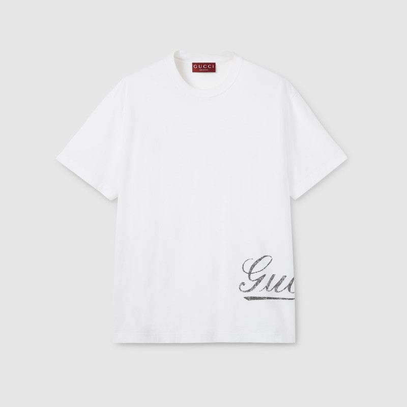 Cotton jersey T-shirt with print 1