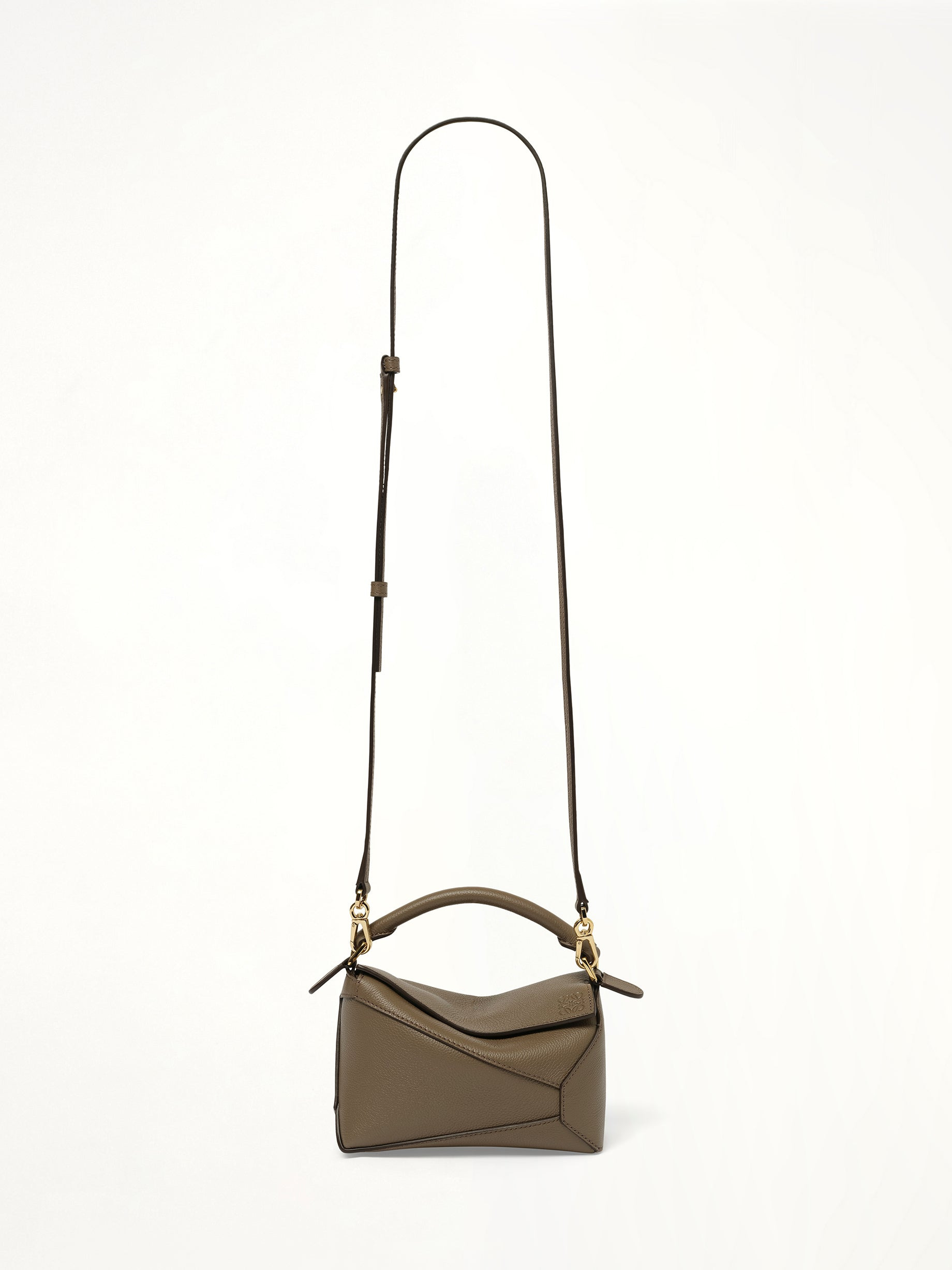 Puzzle Edge Mini Bag in Taupe - 7