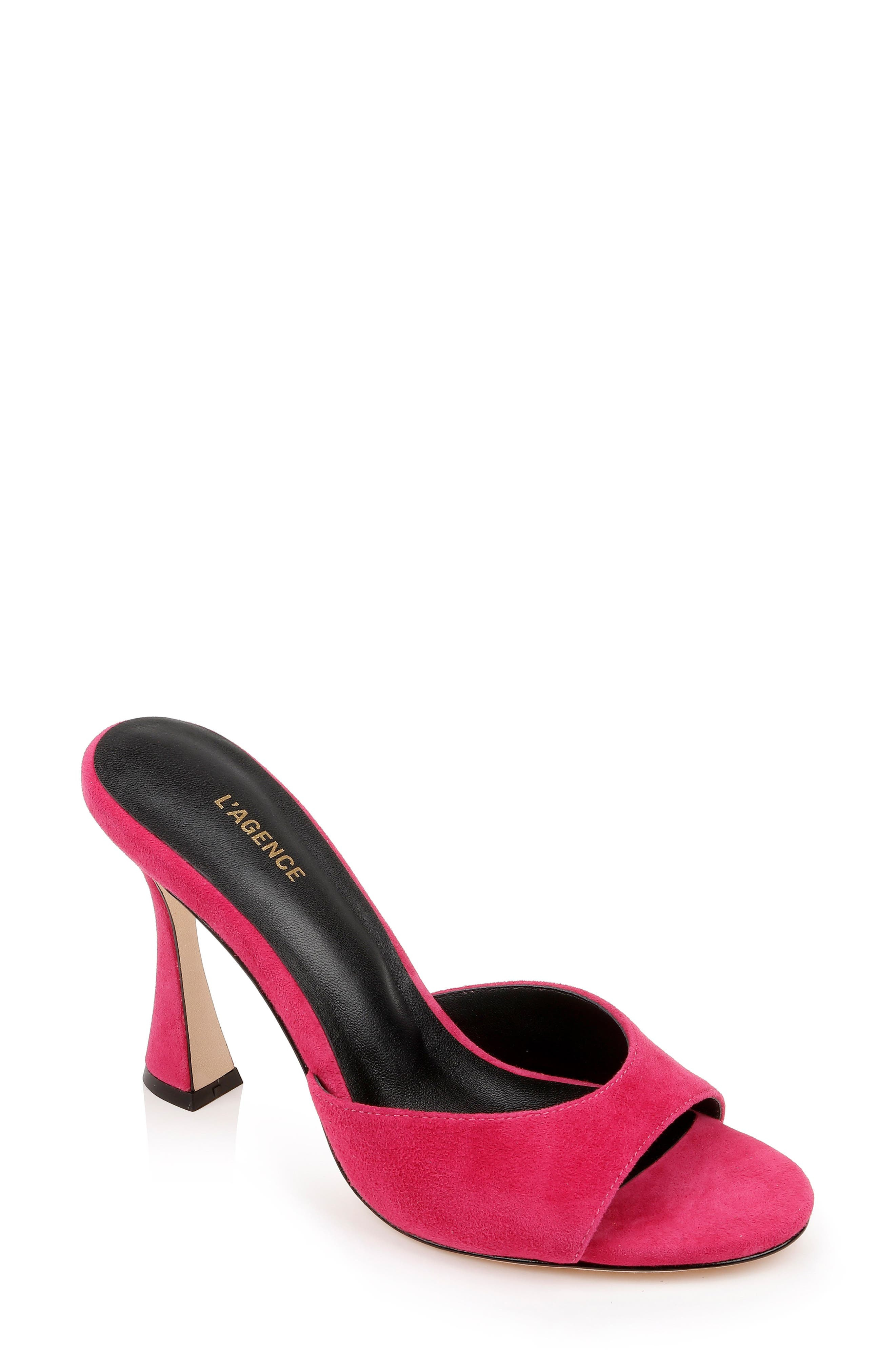 L'AGENCE Avery Slide Sandal in Rubino Suede at Nordstrom - 1
