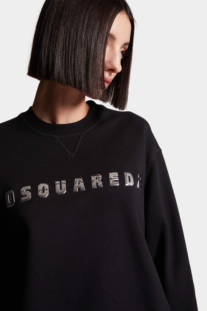 BRUSHED FLEECE DSQUARED2 COOL FIT SWEATSHIRT - 5