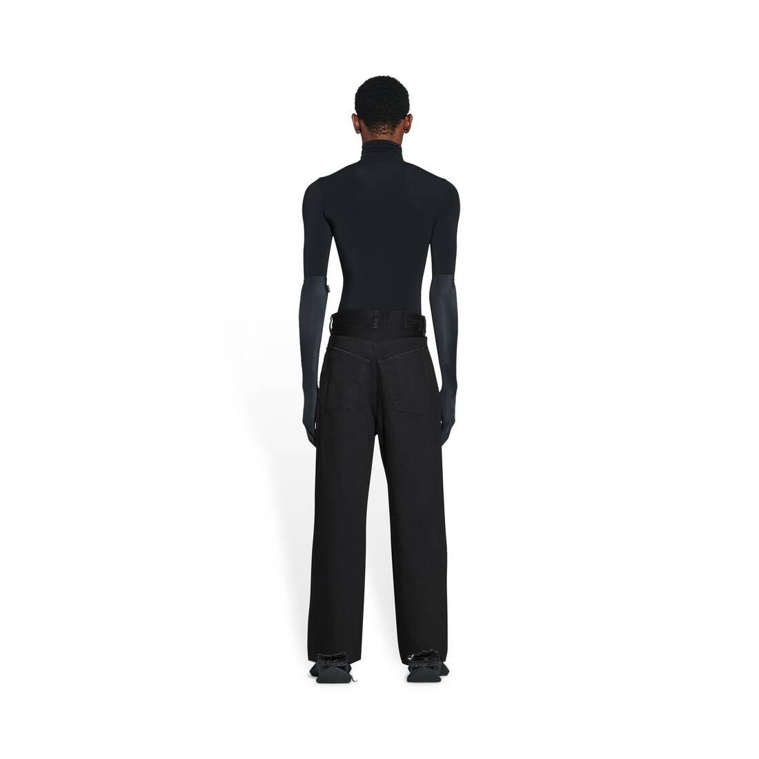 Men's Large Baggy Pants in Black - 4