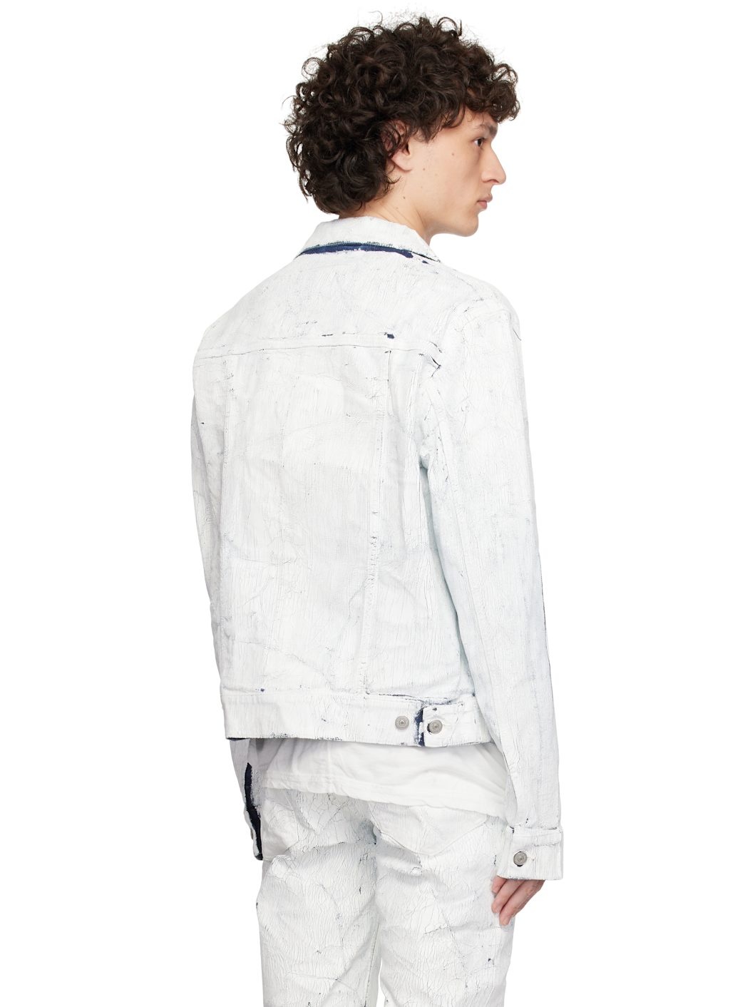 White Sports Denim Jacket - 3