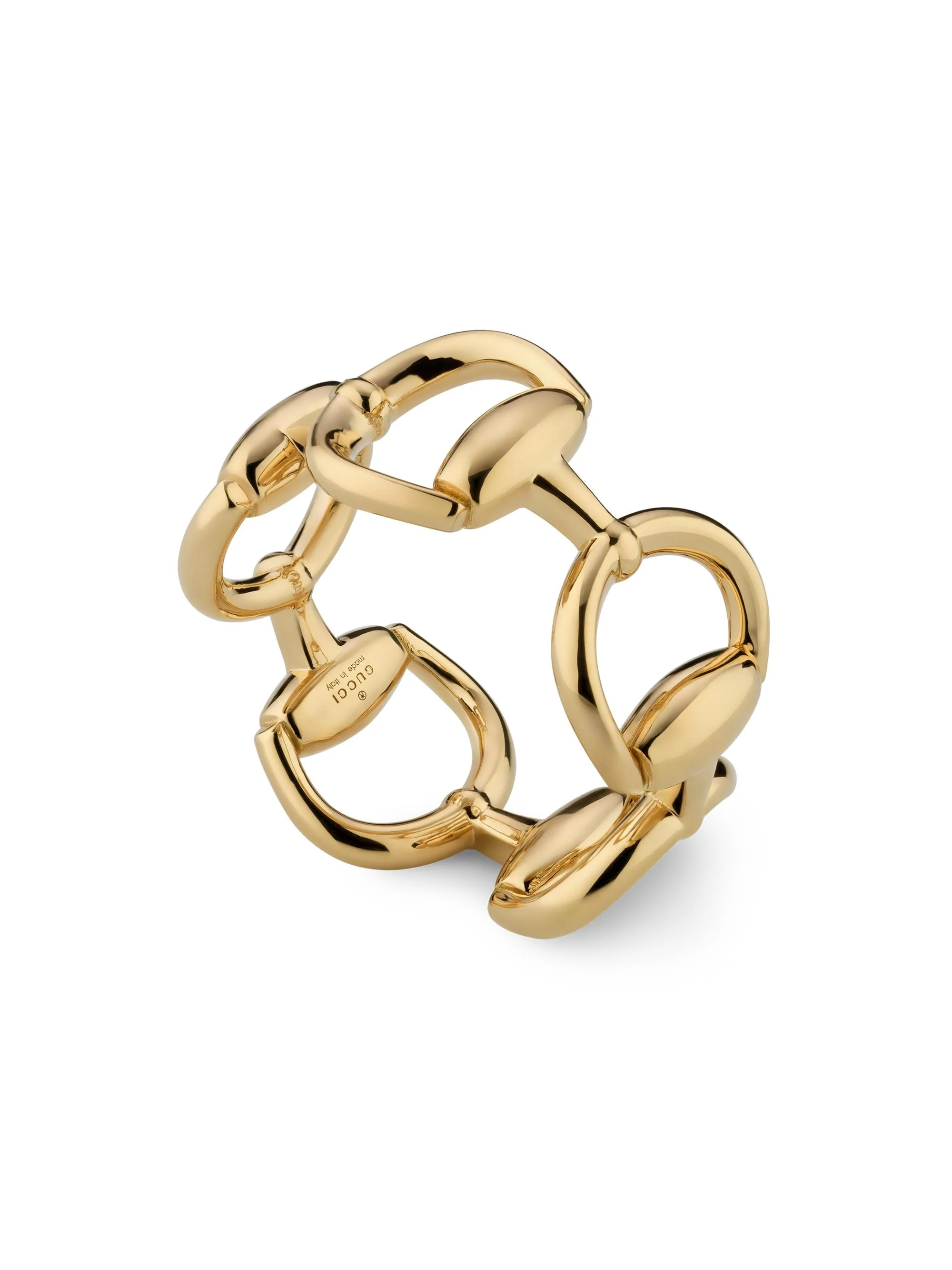 Women's 18K Yellow Gold Horsebit Ring - Gold - 1