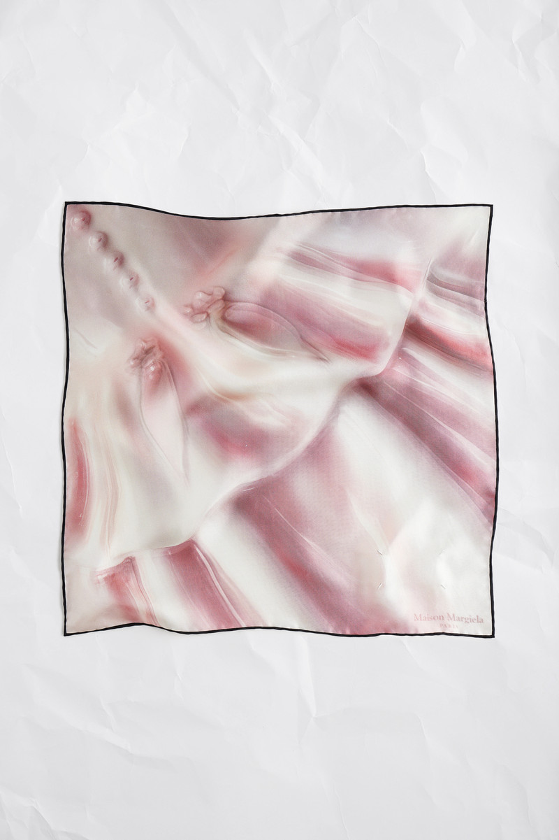 Porcelain Print Silk Scarf 4