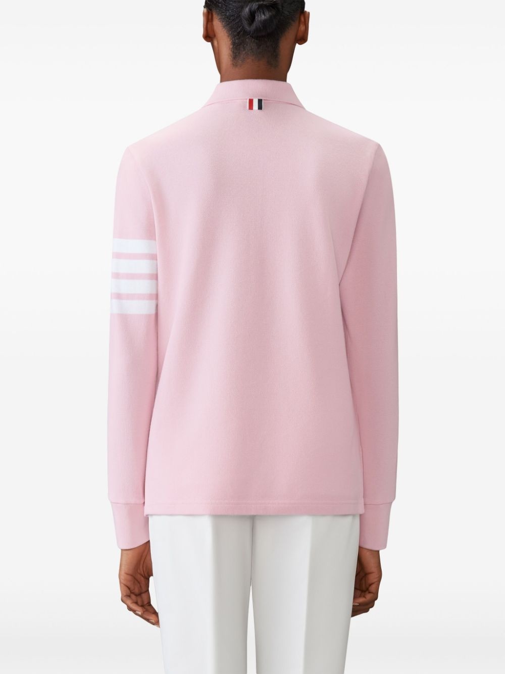 three-stripe long-sleeved polo shirt - 4