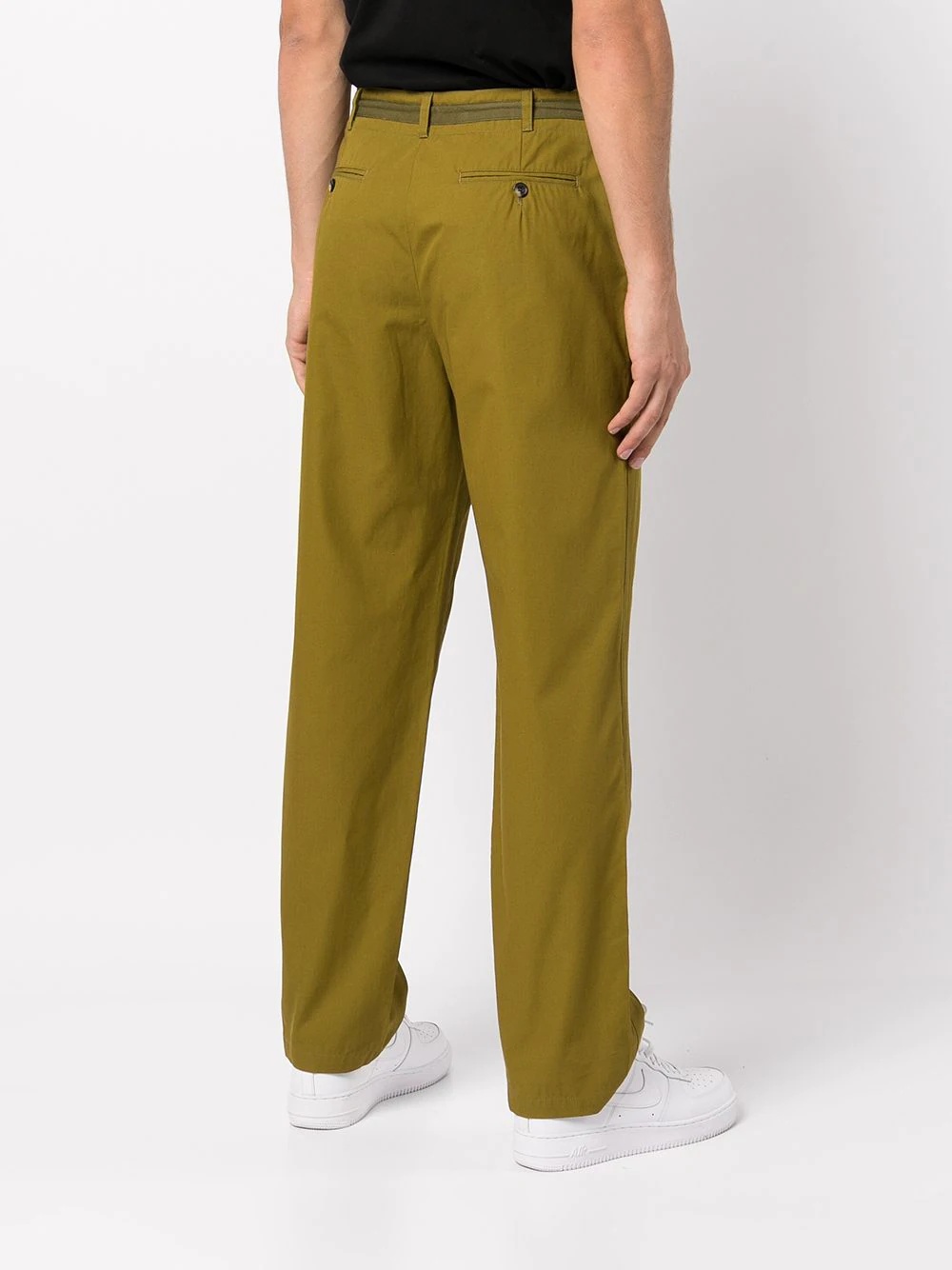 straight-leg drawstring trousers - 4