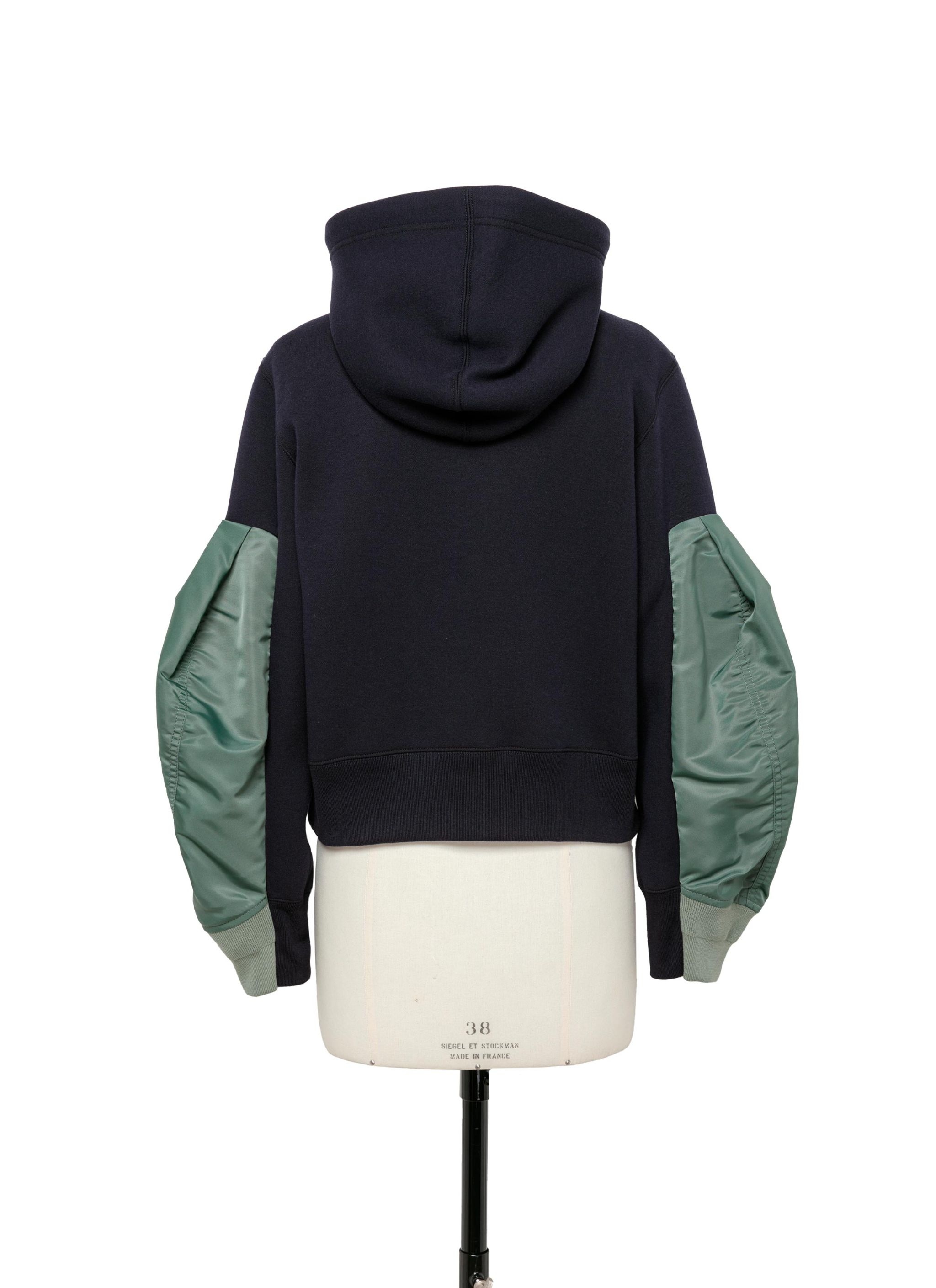 Sacai sponge nylonスウェット sacai Sponge Sweat Hoodie Black | HAVEN