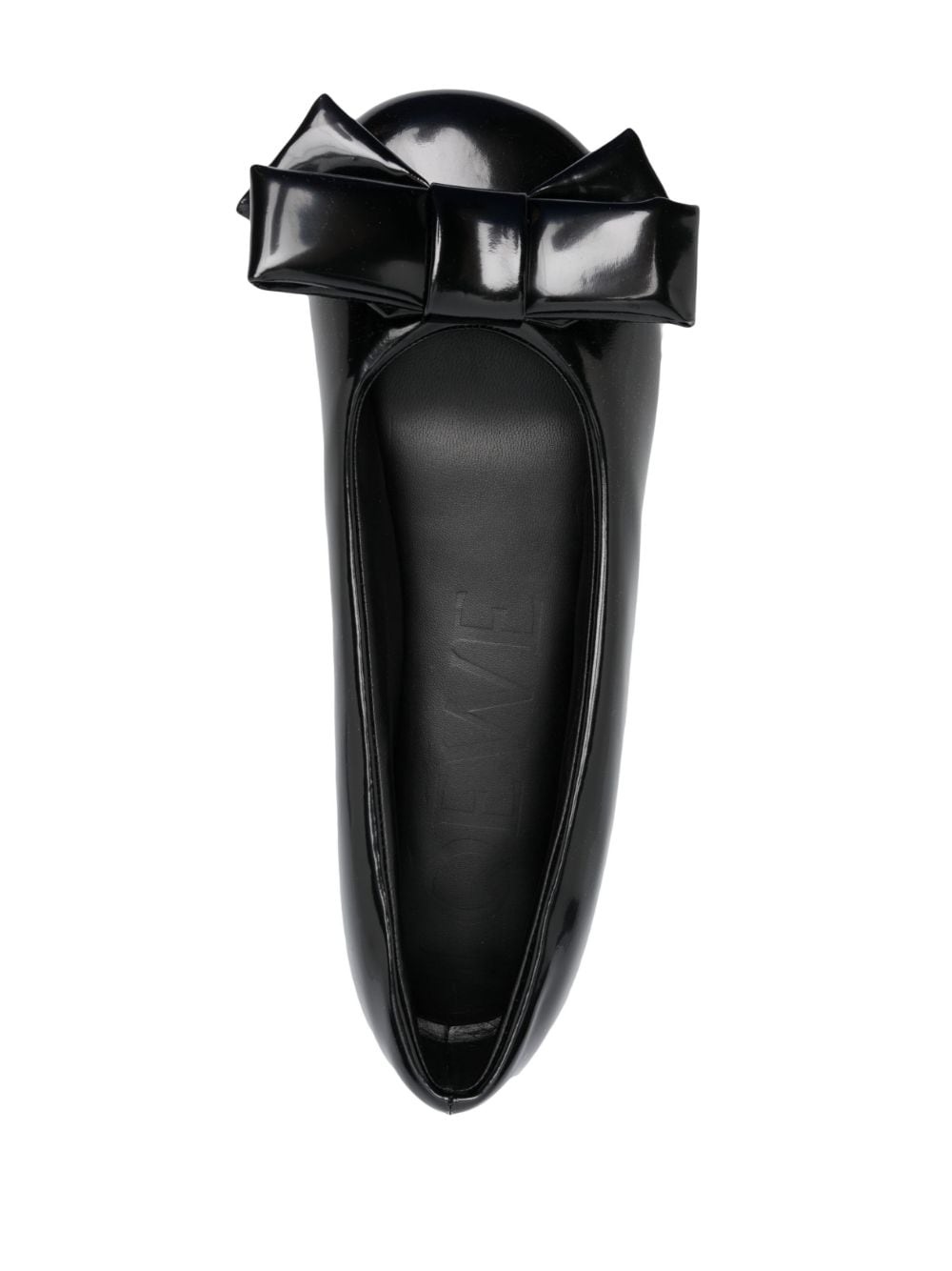 Puffy leather ballerina pumps - 4