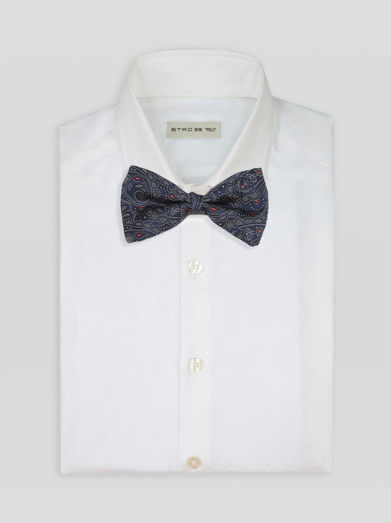 JACQUARD PAISLEY SILK BOW TIE 1
