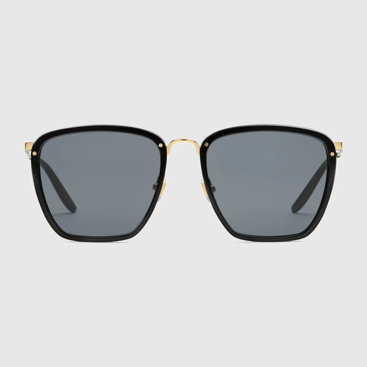 Square acetate and metal sunglasses - 1