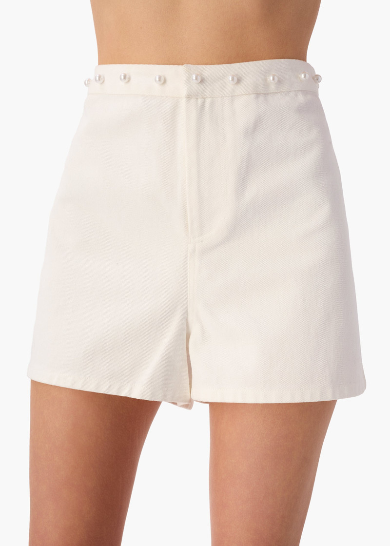 MIHAL BULL DENIM SHORT WHITE 1