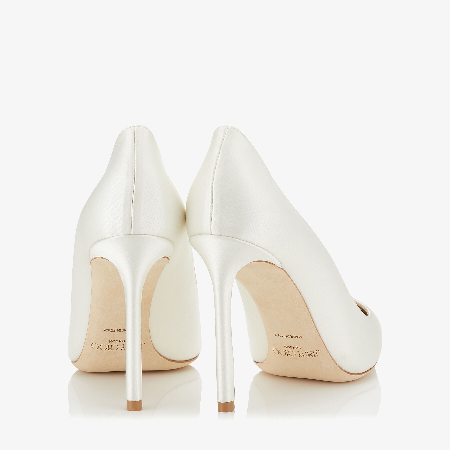 Romy 100
White Satin Pointy Toe Pumps - 5