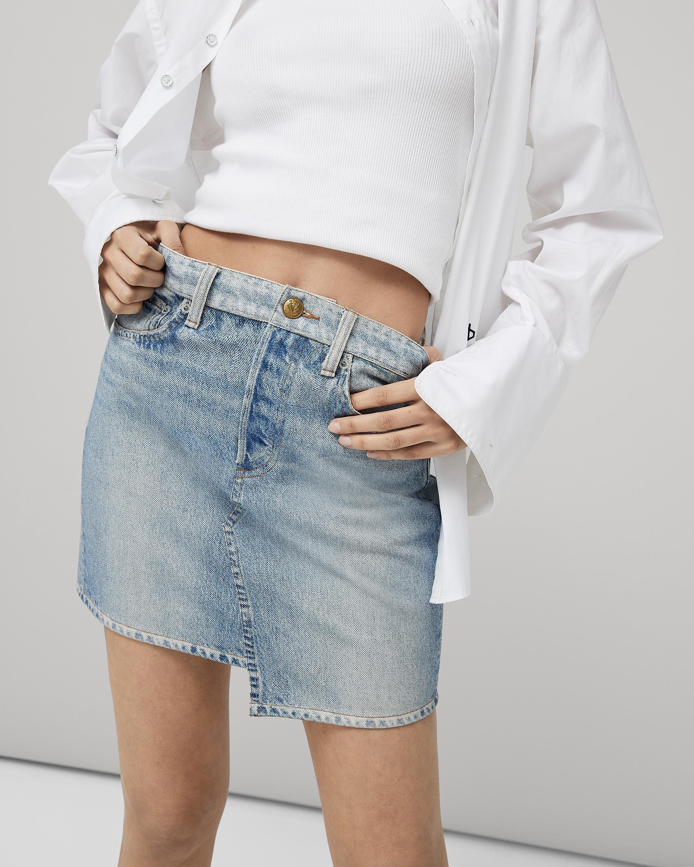 Canvas Miramar Mini Skirt
Trompe L'oeil Cotton Skirt - 2
