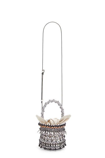 Loewe Small beaded Bucket fringes bag in calfskin outlook