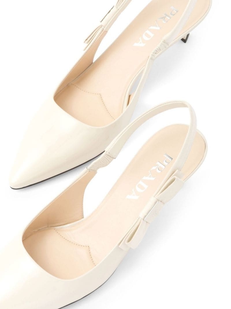 patent-leather slingback pumps - 5